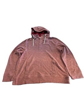 Men's Reel Life Hooded Pullover Sweatshirt in Maroon Size Large